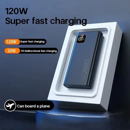 Lenovo CCC 500000mAh Large Capacity Portable Power Bank 120W Super Fast Charging Battery Charger Powerbank For Xiaomi iPhone