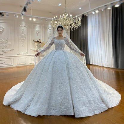 Customized Luxury Full Beading Luxury Wedding Dresses  Amanda Novias Official