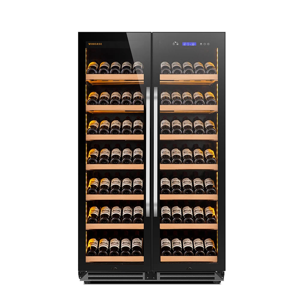 JiuFu Thermoelectric Dual Zone Wine Cooler Cellar Wine Cooling Fridge Corner Wine bar Cabinet  for Home