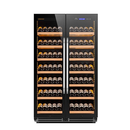 JiuFu Thermoelectric Dual Zone Wine Cooler Cellar Wine Cooling Fridge Corner Wine bar Cabinet  for Home