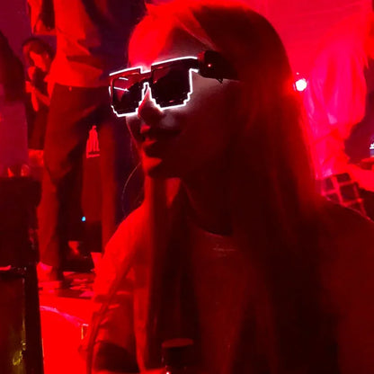 Wireless LED Light Up Glasses, Glow in the Dark Neon Glasses for Rave Party, EDM