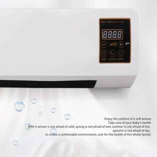 Wall Mounted Small Air Heater, Dual Use Efficient| Compact Wall Mounted Design, Wide Angle Heat Airflow, Heater for Home Office