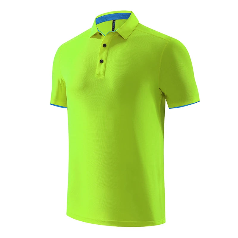 Quick Dry Men's Sports Polo Shirt Golf Wear Summer Gym Fitness Training Clothing Comfortable Breathable Shirts