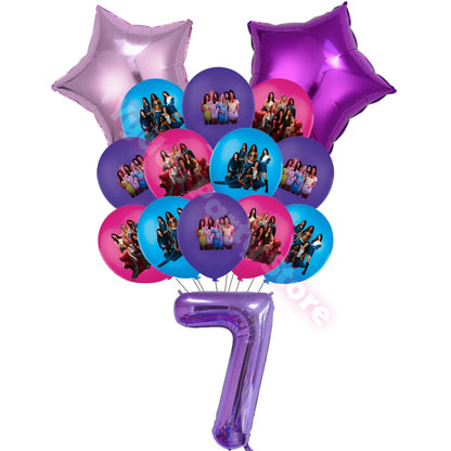 Idol K&Katseye Birthday Party Favors Bracelet Sticker Keychain Kpop Girl Balloons Party Decoration Fans Gifts Baby Shower Suppli