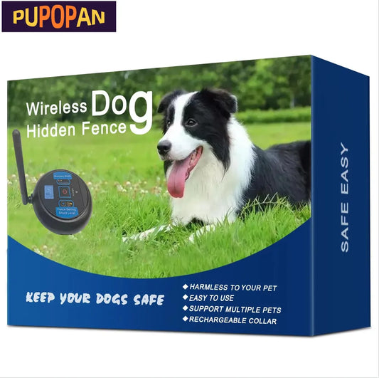 Wireless containment system pet fence boundary Electronic Shock Static correction Training Electric Collar Outdoor Safety perime