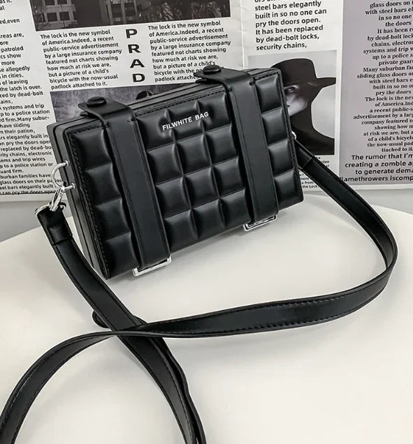 Trendy Brand Box Shape Bag for Man Woman 2026 New Small Square bag Pu Leather Shoulder Crossbody Bags Unisex Fashion Phone Purse