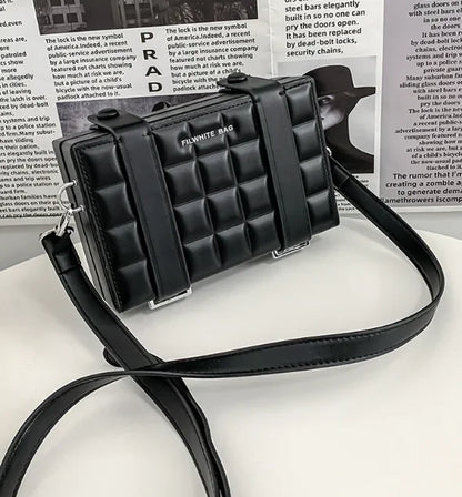 Trendy Brand Box Shape Bag for Man Woman 2026 New Small Square bag Pu Leather Shoulder Crossbody Bags Unisex Fashion Phone Purse