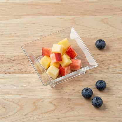 50pcs Clear Plastic Mini Dessert Plates Small Appetizer Dishes Salad Snack Trays Sauces Tastings Wedding Party Supplies