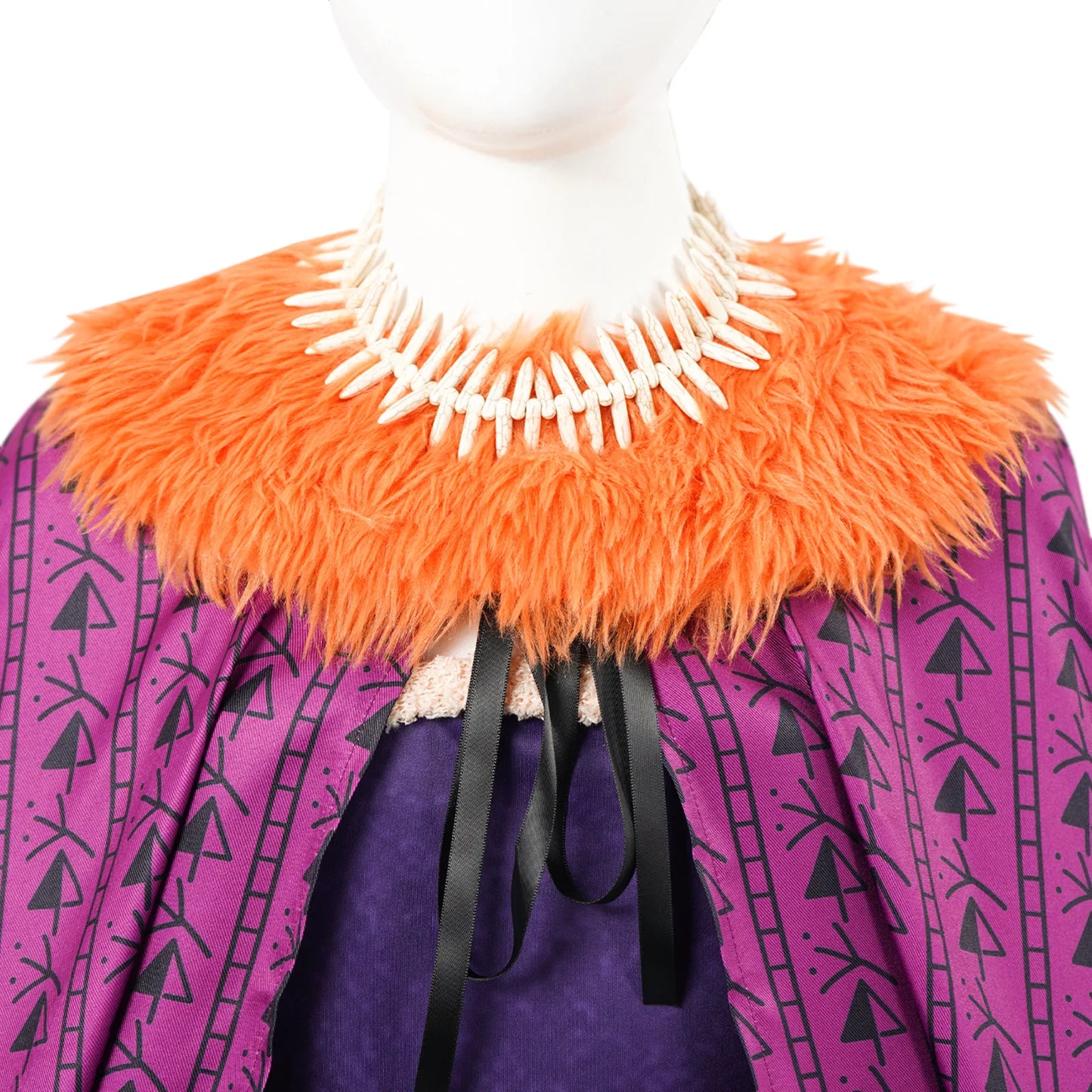 Women Moana Cosplay Costume Villain Matangi Dress Cloak Purple Suit Halloween Outfits Fur Collar Belt Full Set