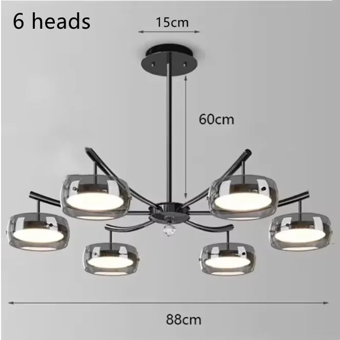 Nordic Minimalist Glass Pendant Lights Dimmable Table Dining Room Kitchen Island Ceiling Chandelier Indoor Lighting Fixture