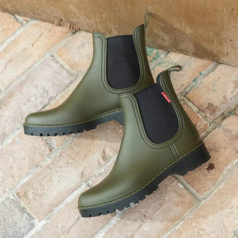 Women's short tube rain boots 2025 fashion new low top water shoes lightweight anti slip rain boots