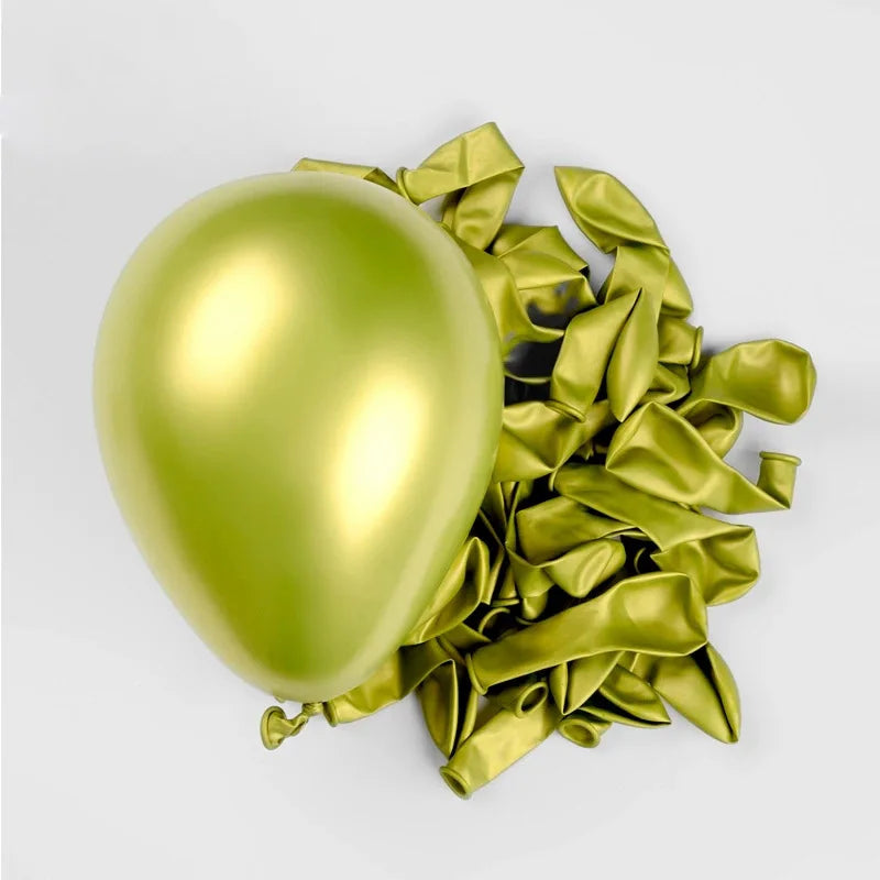 20/40pcs Metallic Balloon Gold Pink Blue Helium Ball Wedding Adult Birthday Party Decoration Chrome Latex Baby Shower Globos