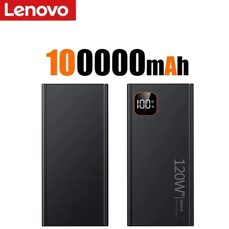 Lenovo CCC 500000mAh Large Capacity Portable Power Bank 120W Super Fast Charging Battery Charger Powerbank For Xiaomi iPhone