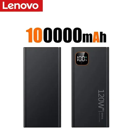 Lenovo CCC 500000mAh Large Capacity Portable Power Bank 120W Super Fast Charging Battery Charger Powerbank For Xiaomi iPhone