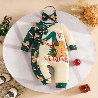 Newborn Baby Romper Love Printed Clothes Hooded Children Girl 0-1 Years Autumn Spring Infant Boy Jumpsuit Outfits 3 6 Months