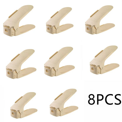 Durable Adjustable Shoe Organizer Footwear Support Slot Space Saving Cabinet Closet Stand Shoes Storage Rack Shoebox