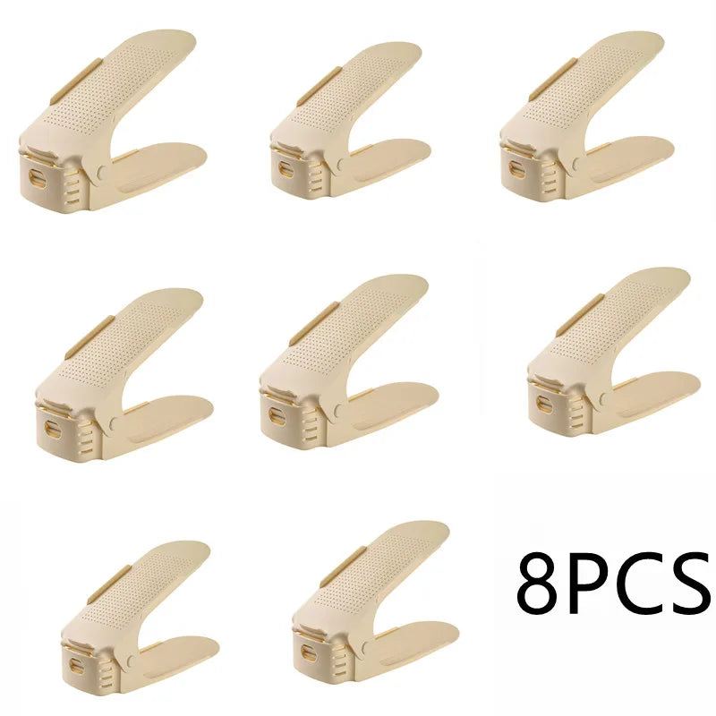 Durable Adjustable Shoe Organizer Footwear Support Slot Space Saving Cabinet Closet Stand Shoes Storage Rack Shoebox