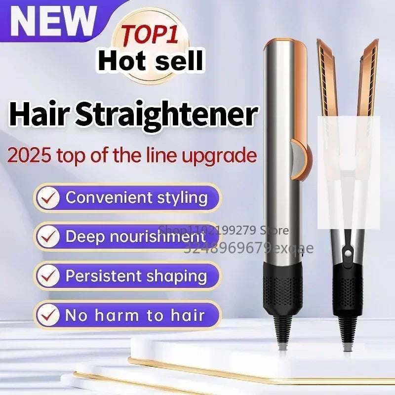 2-in-1 Hair Straightener and Dryer Combo - Negative Ion Heating Flat Iron for Quick, Long - Lasting Hair Styling at Home，salon