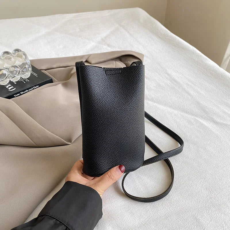 New Women Handbags Female Pu Leather Hasp Shoulder Bags Large Capacity Crossbody Bags for Women Solid Flap Portable Phone Purse