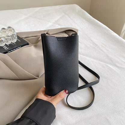 New Women Handbags Female Pu Leather Hasp Shoulder Bags Large Capacity Crossbody Bags for Women Solid Flap Portable Phone Purse