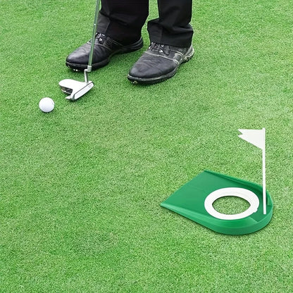 Golf Putting Trainer with Flag Indoor Golf Practice Putting Cup Hole Portable Putter Training Aid for Home Office Golfers 