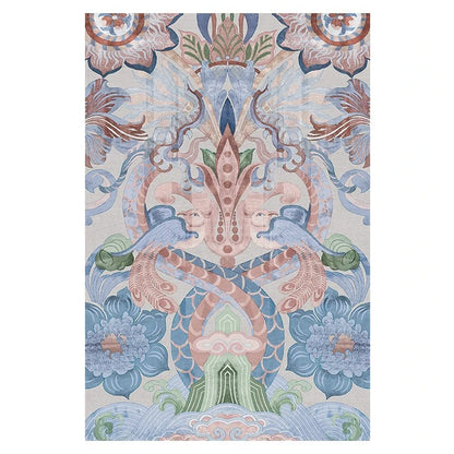 Light Luxury Cloakroom Carpet Home Non-slip Mat Large Area Bedroom Decor Washable Rug European Retro Carpets for Living Room