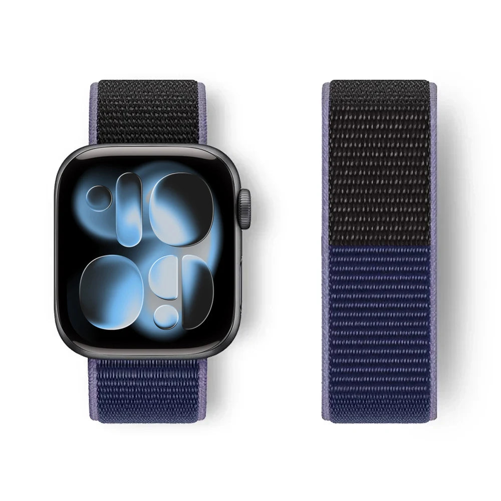 Nylon Loop for Apple Watch Band S11 46mm 40mm 44mm 45mm 42mm 41mm 49mm Smart Belt Bracelet for IWatch 11/10/9/8/7/6/SE/5/4 Strap