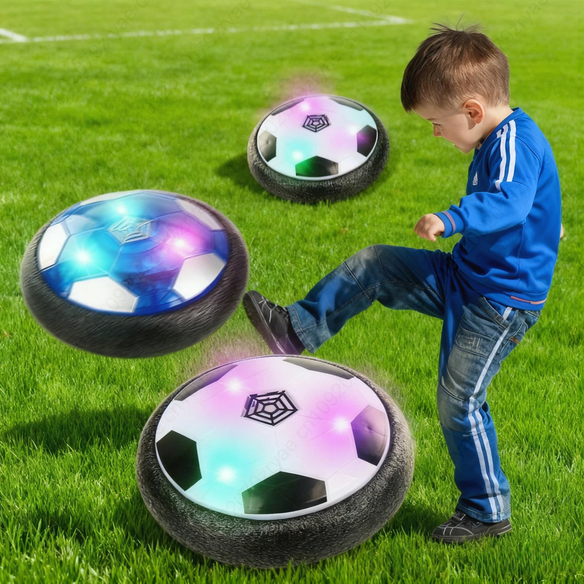 Suspension Air Football Electric Levitate Sport Toy ABS Hover Soccer Ball with Led Light Indoor Collision Avoidance for Kids Toy