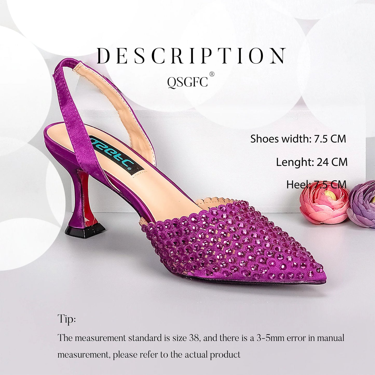 New Wine Red High Heels Shoes And Bag Dotted Crystal Wedding Party Spring, Summer, and Autumn Fashion Women's Noble Sandals