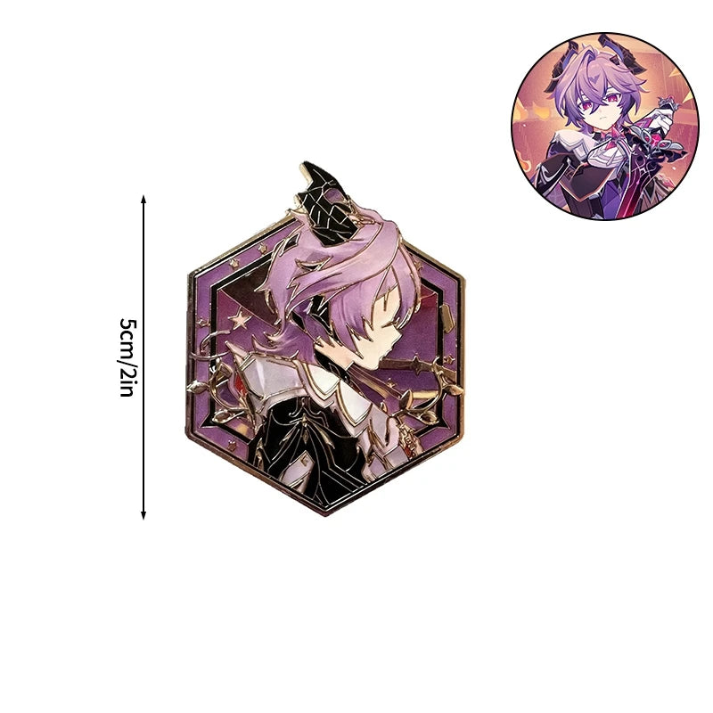 Genshin Impact Tsaritsa Columbina Flins Pin Genshin Figure Badge Accessories Backpack Charms Party Favor Gifts