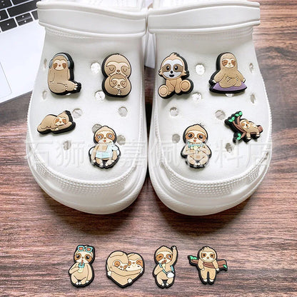 14-100pcs Lazy Tree Sloth Shoe Charms For Sandals,Shoe Decoration Accessories Shoe Pins Great Gift For Men Wom