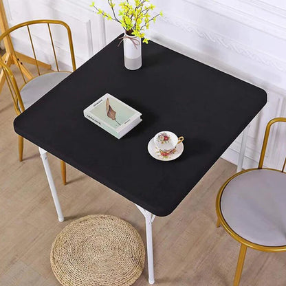 Square Elastic Edge Fitted Table Cover Outdoor Camping Picnic Tablecloth Wedding Banquet Cocktail Party Decor Table Cloth