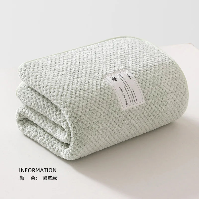 Soft Fleece Baby Bath Towel Newborn Baby Blanket Thick Absorbent Children's Bathing Beach Towels Infant Swaddle Wrap