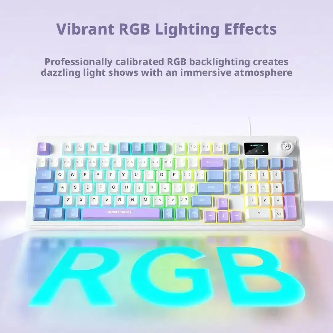 Wired Mechanical Feel Keyboard Mouse Set RGB Glow Low Noise Ultra Thin Gaming Combo Fashion High Value Computer Office Kit