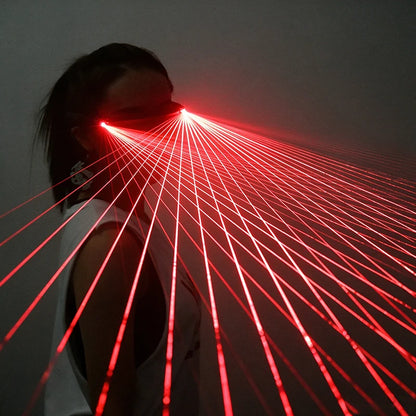 Multi-line Laser Glasses Rave Futuristic Soldier Glasses with LED Light Glowing Wire Space Robot Glasses Cyberpunk Laser Props