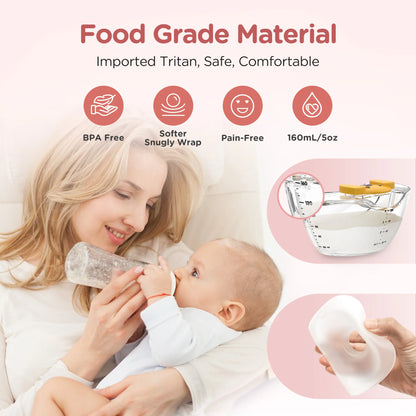 2pcs Electric Breast Pump, 3 Modes & 12 Levels Quiet Rechargeable, Portable, Automatic Milk Extractor for Breastfeeding