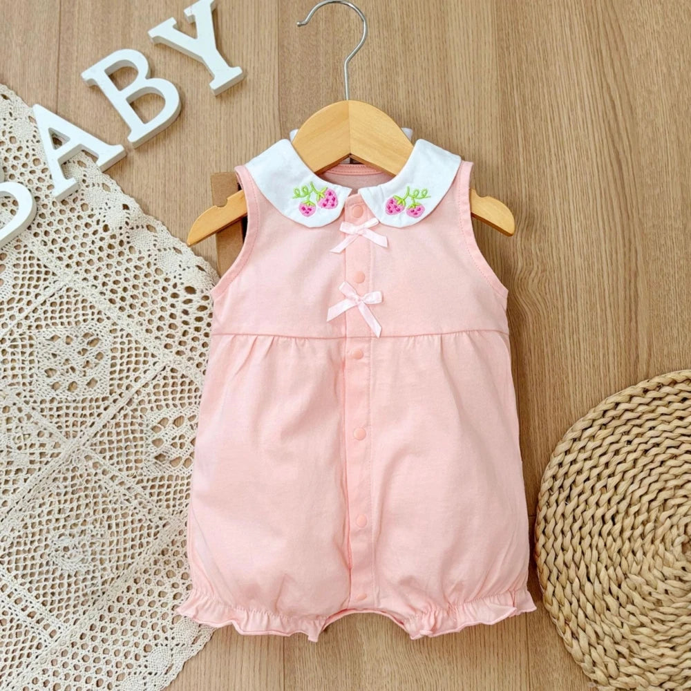 3-18 Month baby Summer clothes rompers girls overalls short Sleeve bodysuit cotton baby clothing jumpsuit newborn Girl onesies