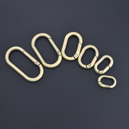 Oval Spring Clasp Clips | Zinc Alloy O-Ring Carabiner Hooks | Purse & Bag Strap Connectors