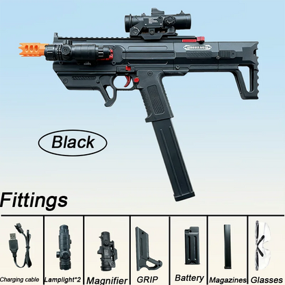 Rechargeable electric toy gun, equipped with a scope and bullet magazine - high performance - power air gun/RPG-style rifle, rea