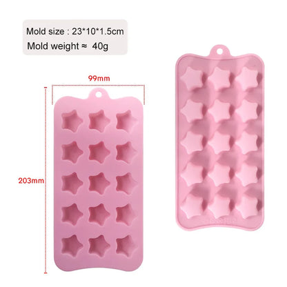 DIY five-pointed star silicone mold candy and chocolate mold clay and gypsum resin mold baking tools