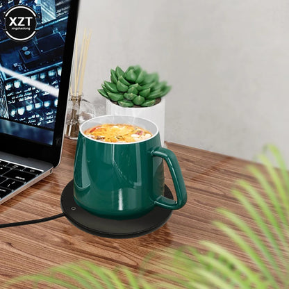 Mini Portable USB Cup Warmer Coffee Mug Heating Coaster Smart Thermostatic Hot Plate Milk Tea Water Heating Pad Heater