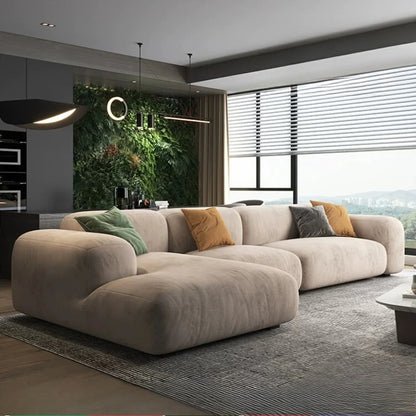 Comfortable Lounge Divano Soggiorno Di Lusso Luxury Furniture  Modern Living Room Sofas Minimalist Sectional Puff Corner Sofa
