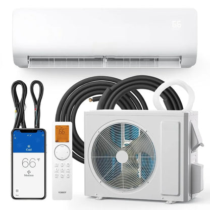 12000 BTU Ductless Mini Split AC & Heater,Inverter,19 SEER2,WiFi & Alexa Compatible, Custom