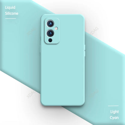 Square Liquid Silicone for OnePlus One Plus 7 7T 8 8T 9 Pro 9R 9RT T 10R Ace Nord N20 Original Soft Camera Protective Back Cover