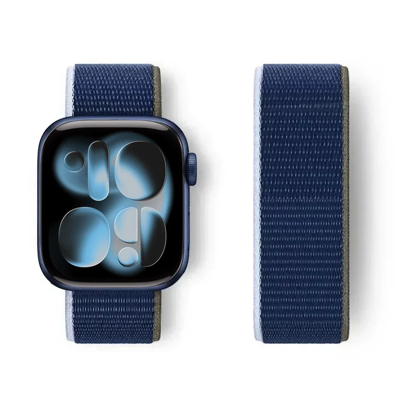 Nylon Loop for Apple Watch Band S11 46mm 40mm 44mm 45mm 42mm 41mm 49mm Smart Belt Bracelet for IWatch 11/10/9/8/7/6/SE/5/4 Strap