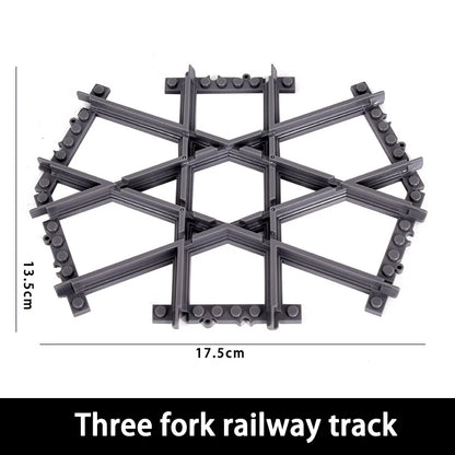 NEW City Trains Flexible Tracks Soft Straight Curved Rails Switch Building Block Creative Models Railways Toys For Kids Gifts