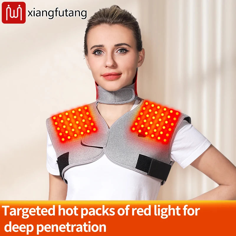 Red Light Shoulder Back Support Heated Massage Vest Winter Warmth Relieves Muscle Relaxation Relief Pain Shoulder Care