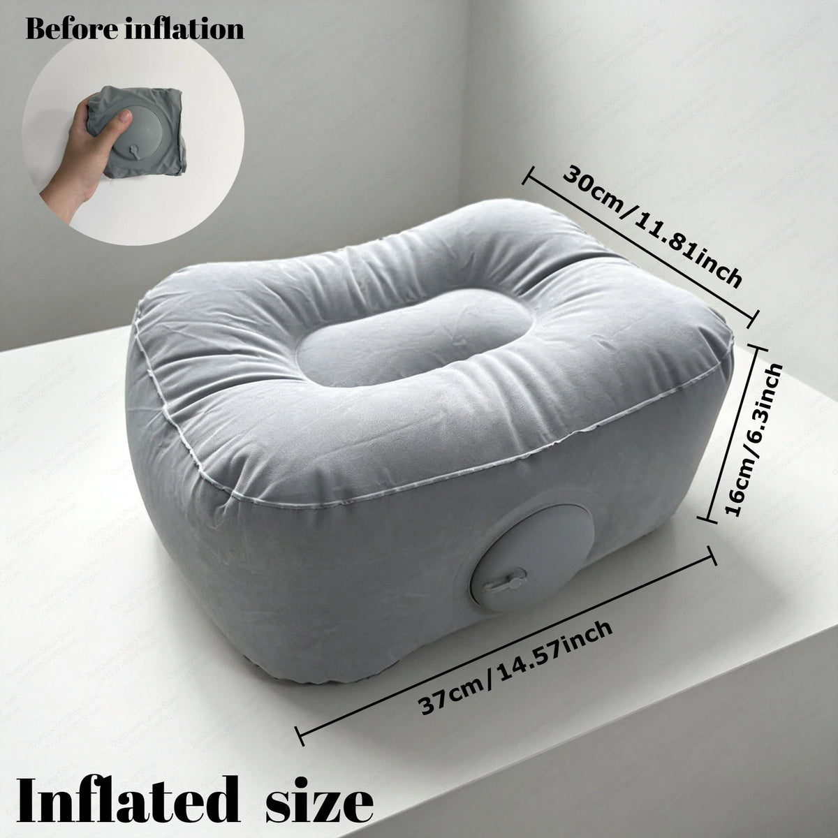 Inflatable Footrest Pillow PVC Foot Rest Air Pillow Cushion for Travel Office Home Leg Up Relaxing Feet Tools Under Desk