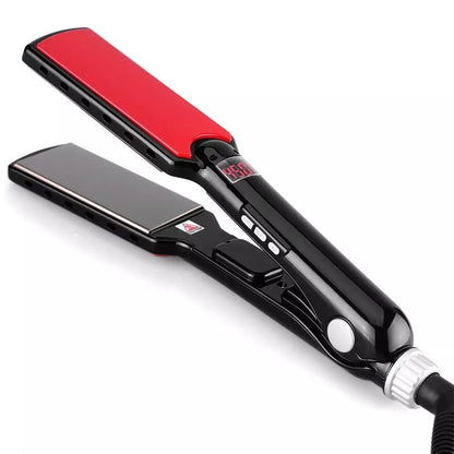 Hair Straightener Titanium 480F High Temperature Professional Wide Plates Irons PTC Treatment Hair Flat Iron and Brush