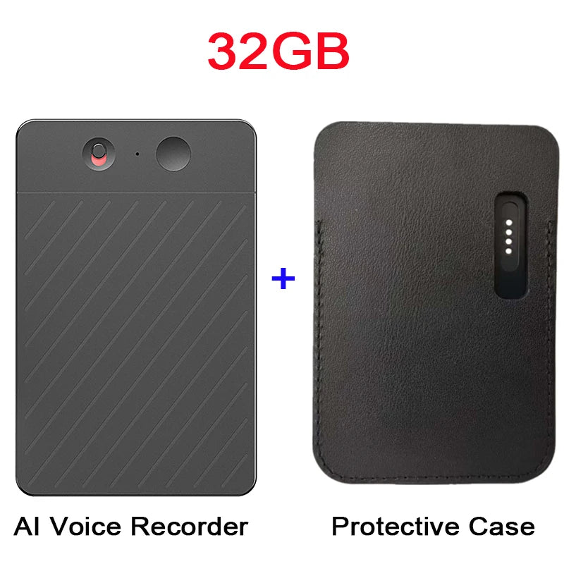 AI Voice Recorder Transcribe & Summarization with ChatGPT Audio Recorder AI Notetaking Device for Lecture Meeting Call Interview